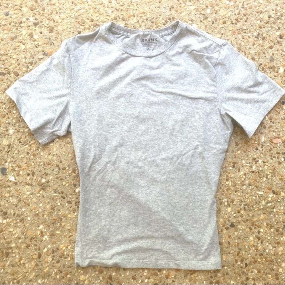 Spanx Cotton Compression Gray Undershirt Size L - image 1